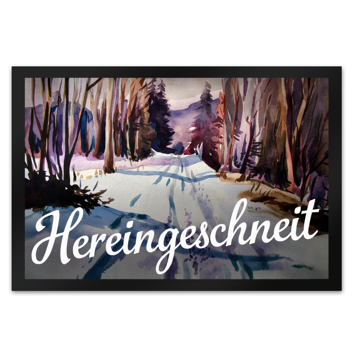 Schneepfad Hereingeschneit Fußmatte in 35x50 cm