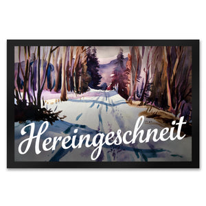 Schneepfad Hereingeschneit Fußmatte in 35x50 cm