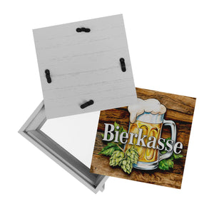 Bierkasse mit Hopfen und Bierkrug Spardose