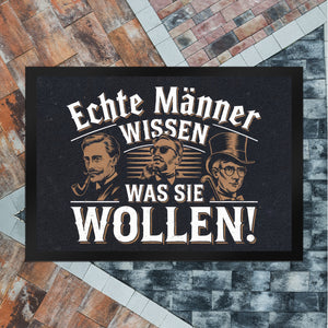 Echte Männer wissen, was sie wollen Fußmatte in 35x50 cm mit Gentlemans