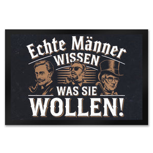 Echte Männer wissen, was sie wollen Fußmatte in 35x50 cm mit Gentlemans