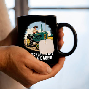 Bauer auf grünem Traktor Tasse - Sei schlauer werde Bauer