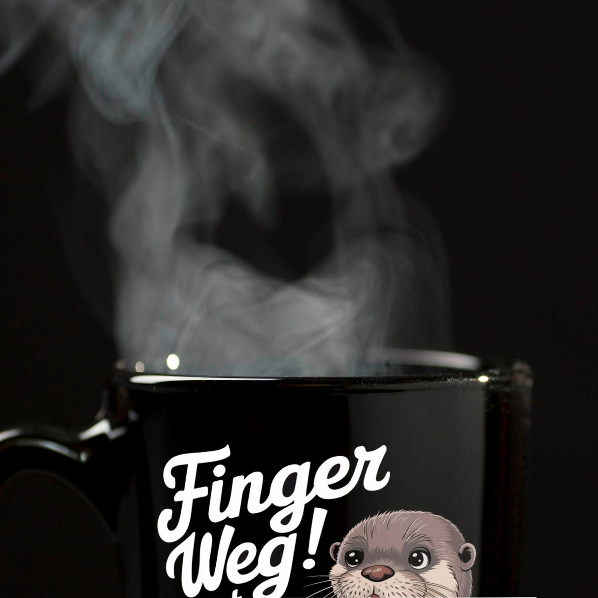 Otter mit Pfanne - Finger weg Tasse