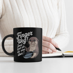 Otter mit Pfanne - Finger weg Tasse