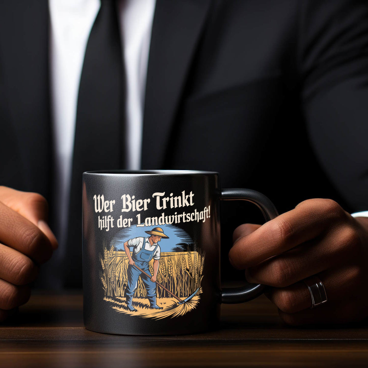 Wer Bier trinkt hilft der Landwirtschaft Tasse