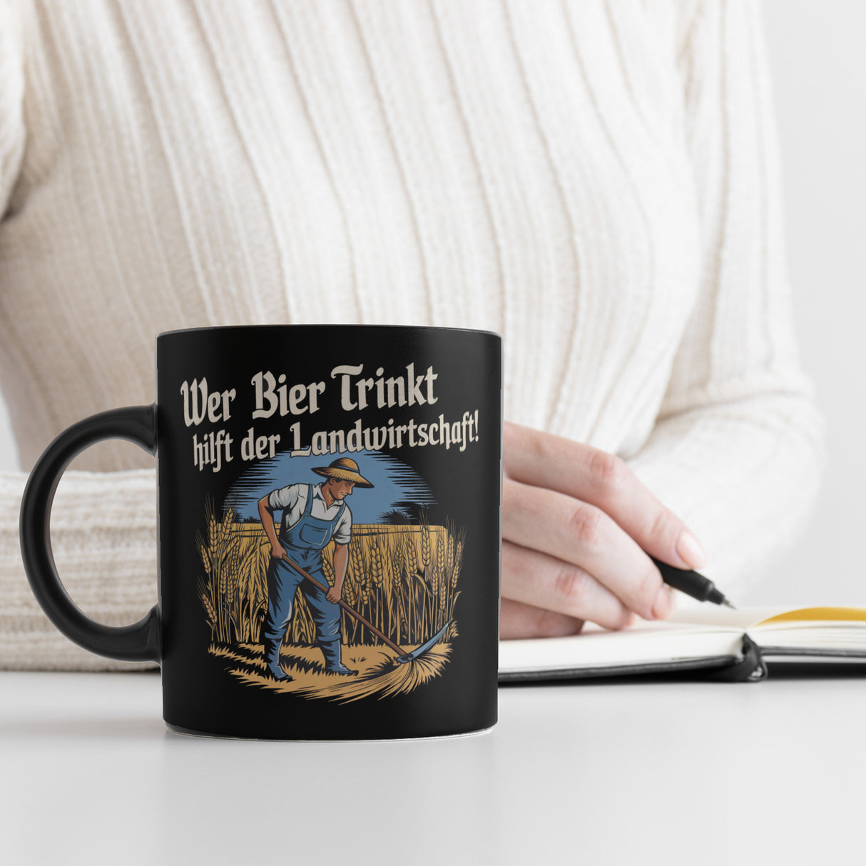 Wer Bier trinkt hilft der Landwirtschaft Tasse