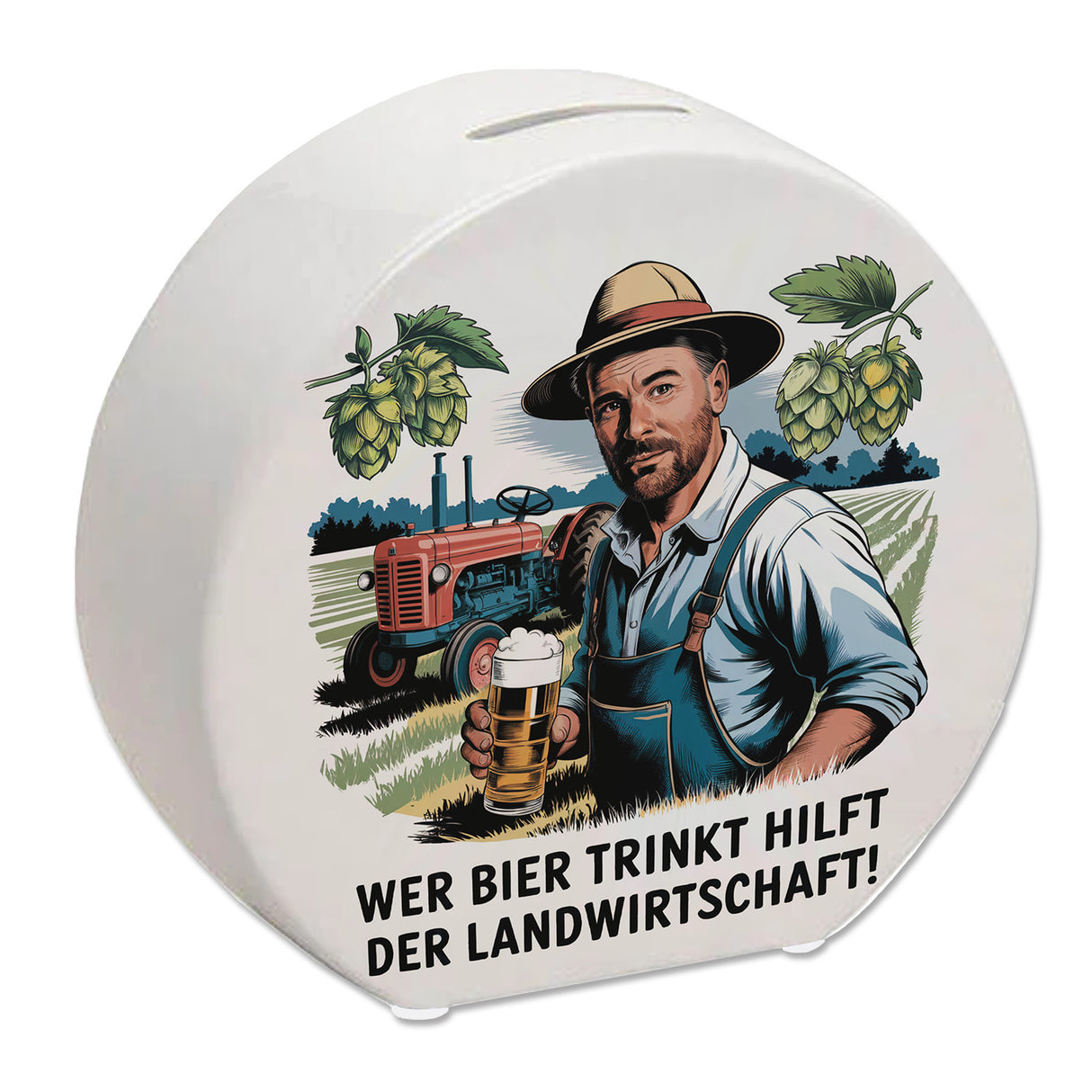 Wer Bier trinkt hilft der Landwirtschaft Spardose