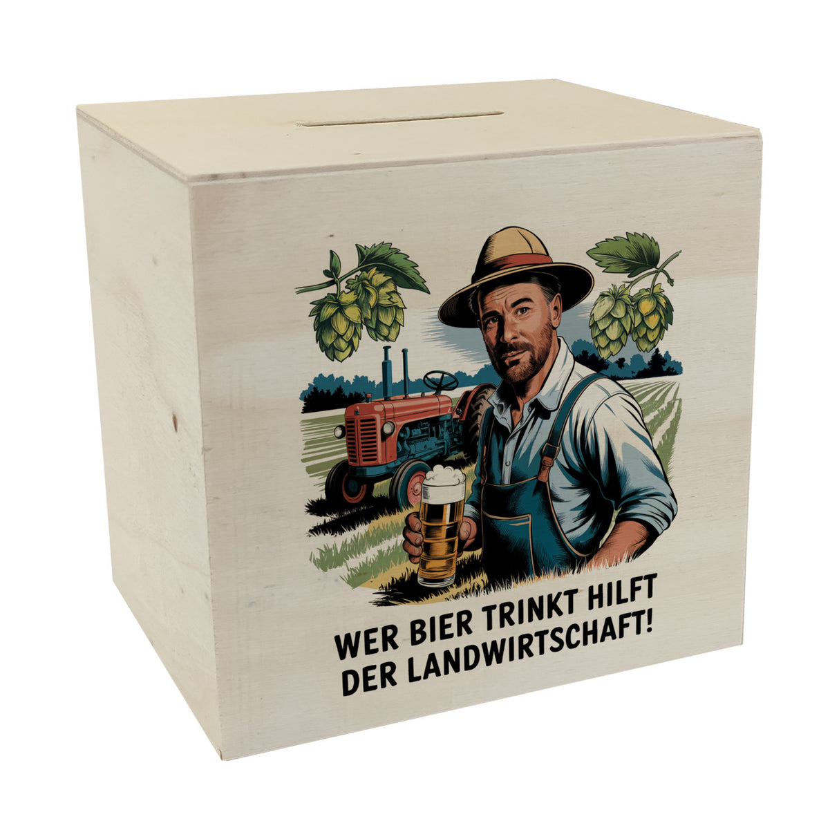 Wer Bier trinkt hilft der Landwirtschaft Spardose