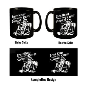 Echte Kerle trinken Kaffee schwarz Tasse mit Gentleman