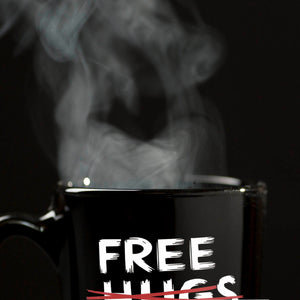 Free Hugs - Drugs Tasse mit Strichmännchen