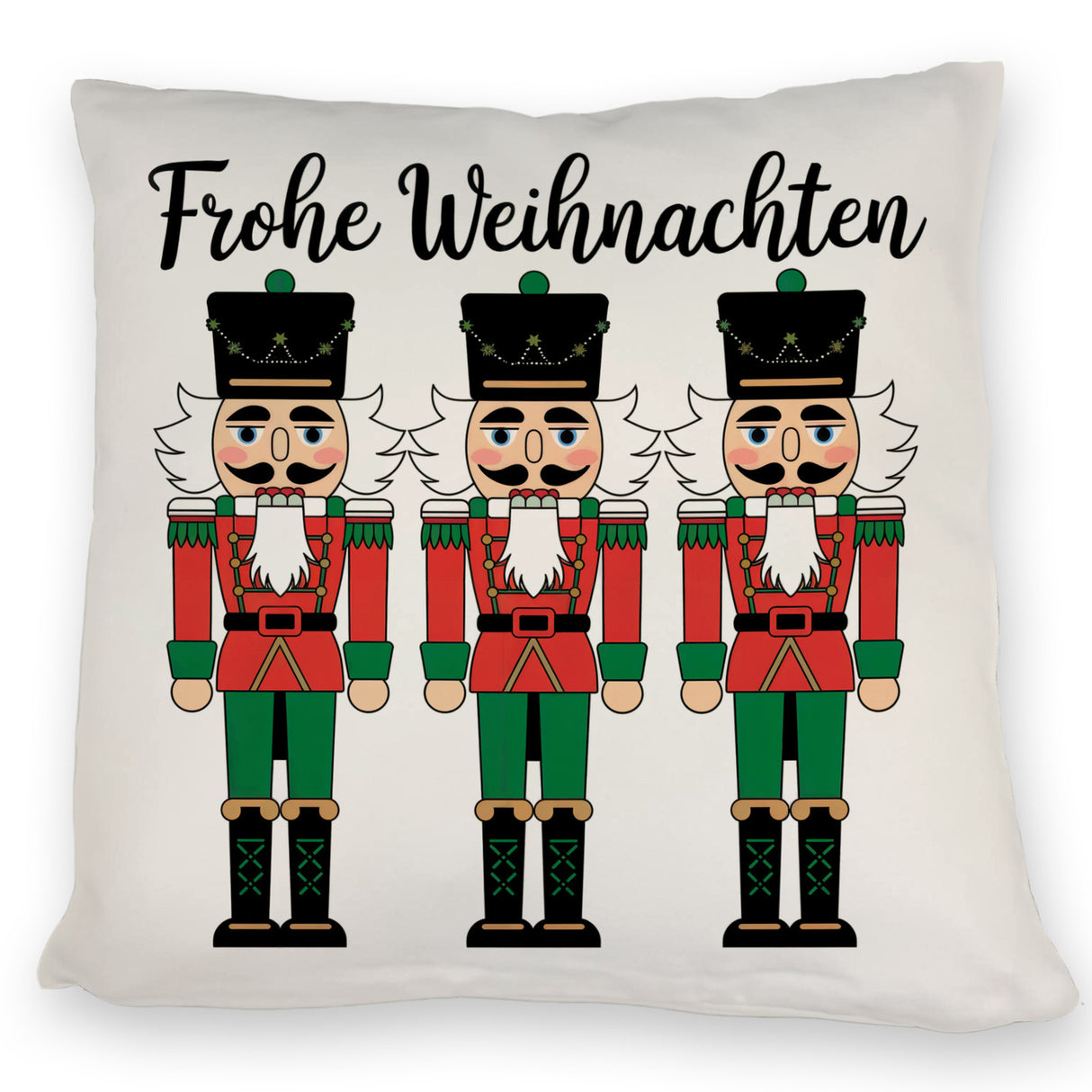 Drei Nussknacker - Frohe Weihnachten Kissen