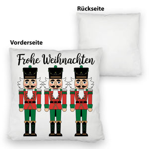 Drei Nussknacker - Frohe Weihnachten Kissen