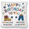 Happy Birthday to you Marmelade im Schuh Kissen