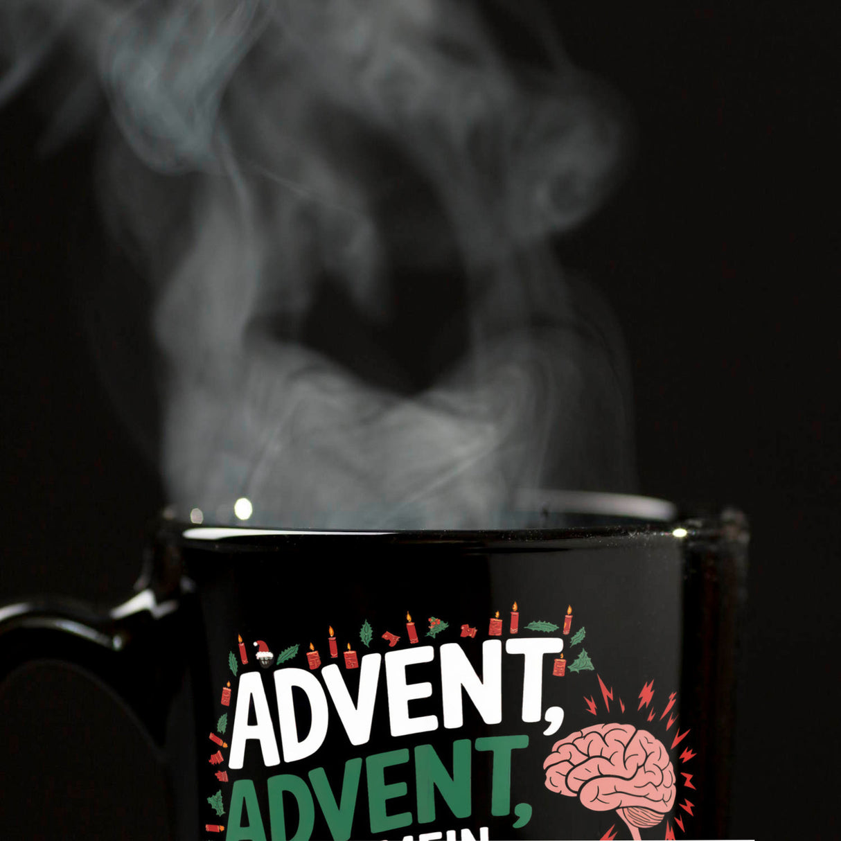 Advent Advent mein Nervenkostüm brennt Tasse