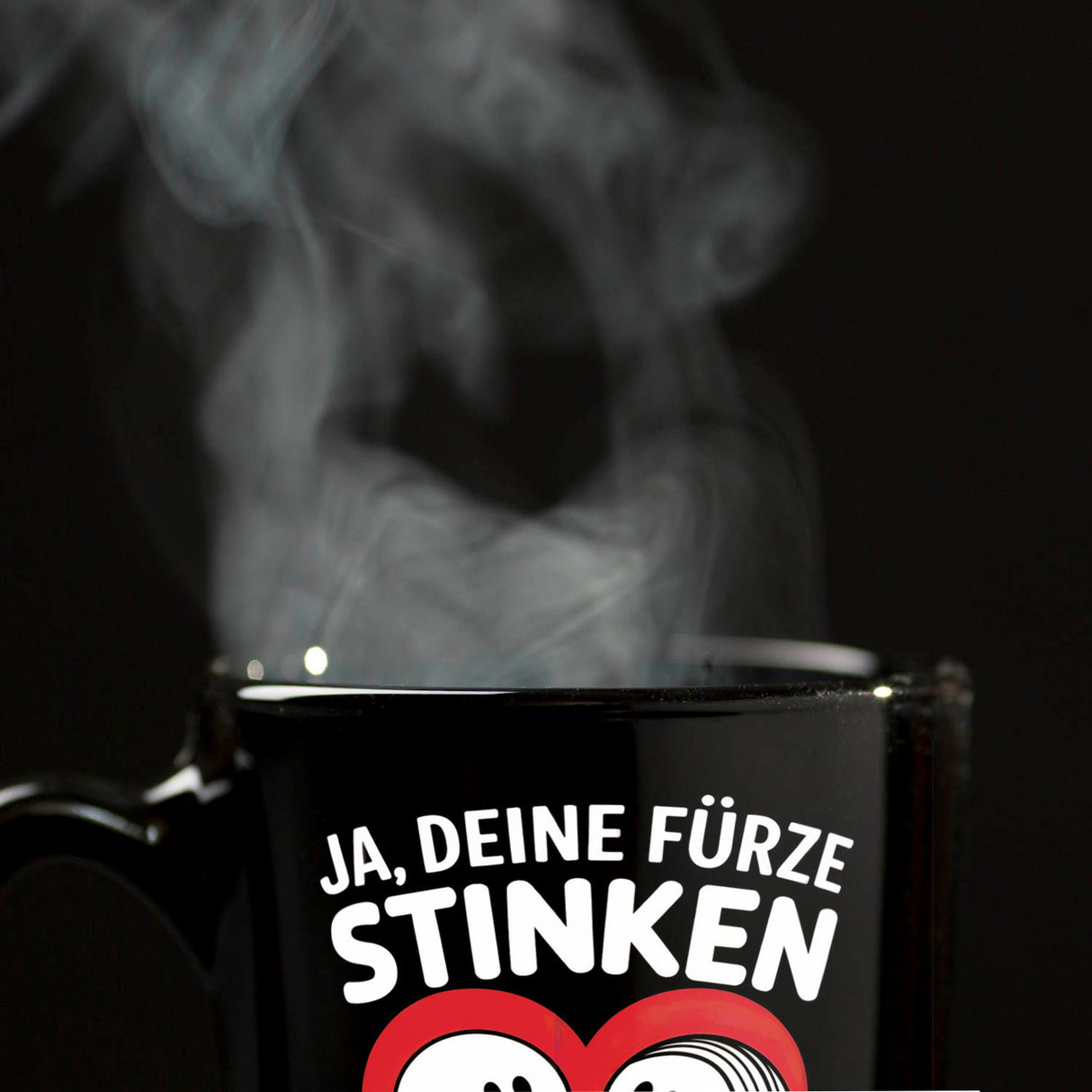 Lächelndes Paar - Deine Fürze stinken Tasse