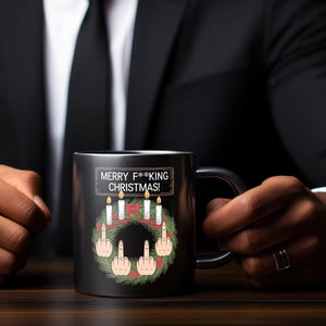 Adventskranz Merry F**king Christmas Tasse