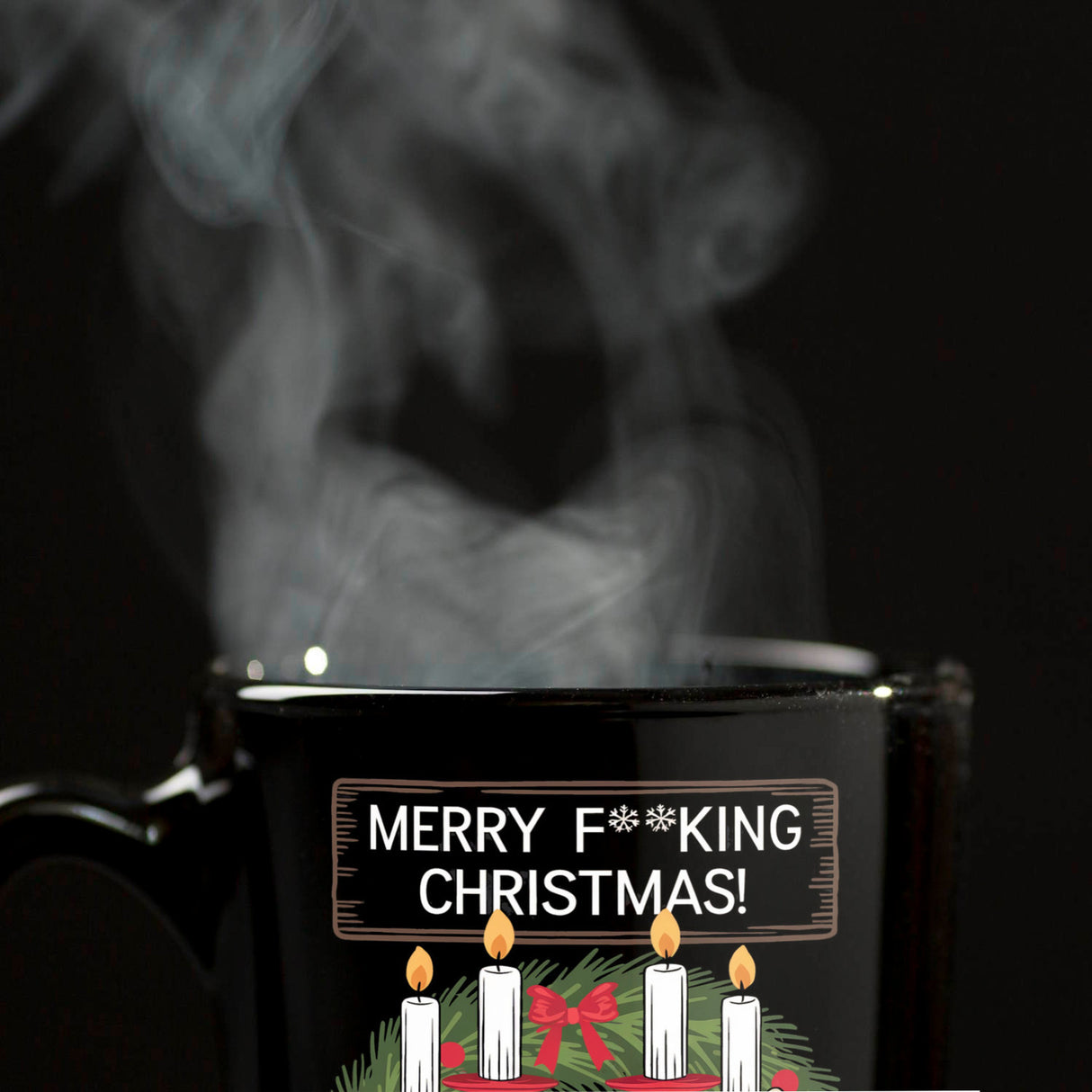 Adventskranz Merry F**king Christmas Tasse