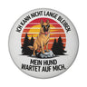 Deutscher Schäferhund mit Sonnenbrille Magnet - Mein Hund wartet auf mich