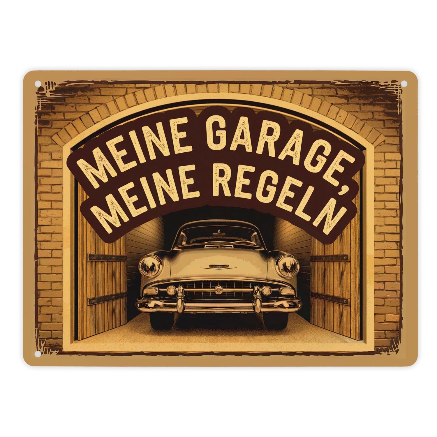 Kaufen: Vintage Metallschild für Oldtimer-Liebhaber – trendaffe.de