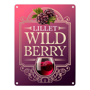 LILLET WILD BERRY Metallschild in 15x20 cm