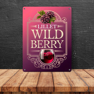 LILLET WILD BERRY Metallschild in 15x20 cm