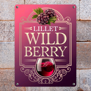 LILLET WILD BERRY Metallschild in 15x20 cm