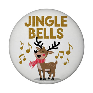 Rentier mit rotem Schal - JINGLE BELLS Magnet