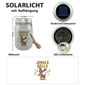 Fröhliches Rentier JINGLE BELLS Solarlicht