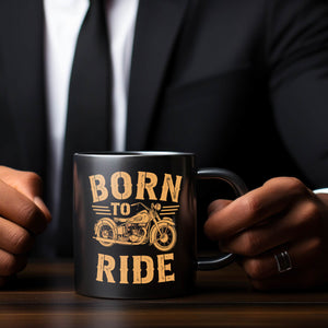 Vintage-Motorrad Born to Ride Tasse