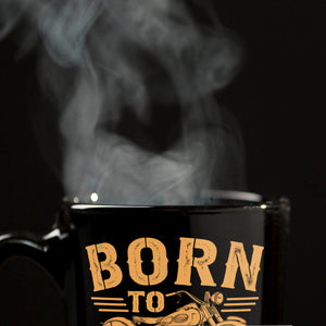 Vintage-Motorrad Born to Ride Tasse