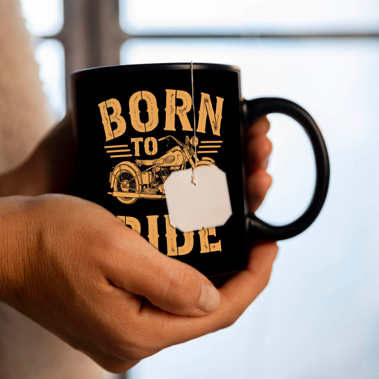 Vintage-Motorrad Born to Ride Tasse