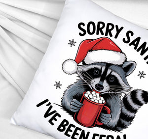 Weihnachts-Waschbär - Sorry Santa Kissen