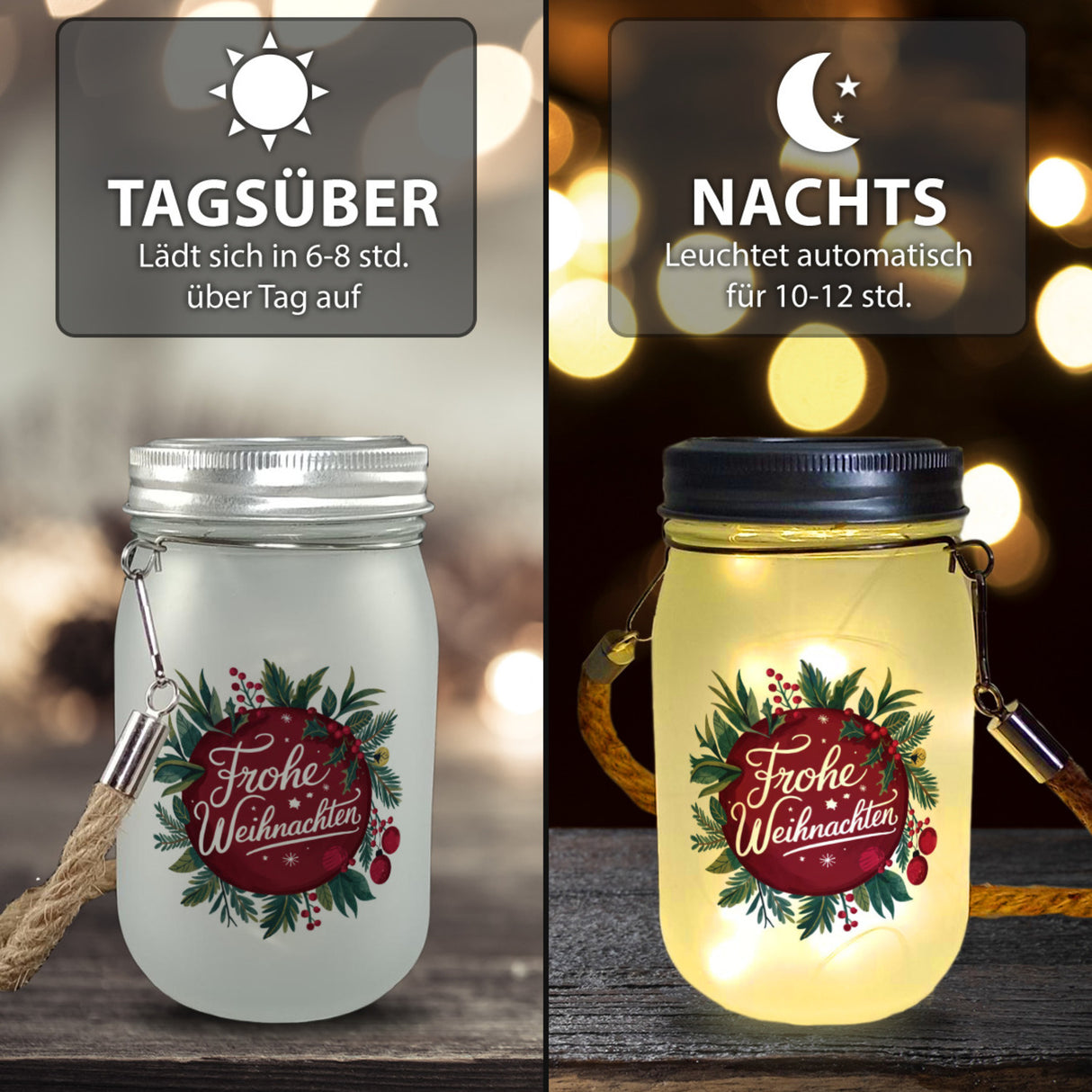 Weihnachtsdesign - Frohe Weihnachten Solarlicht