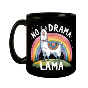 Lama mit Regenbogen - No Drama Lama Tasse