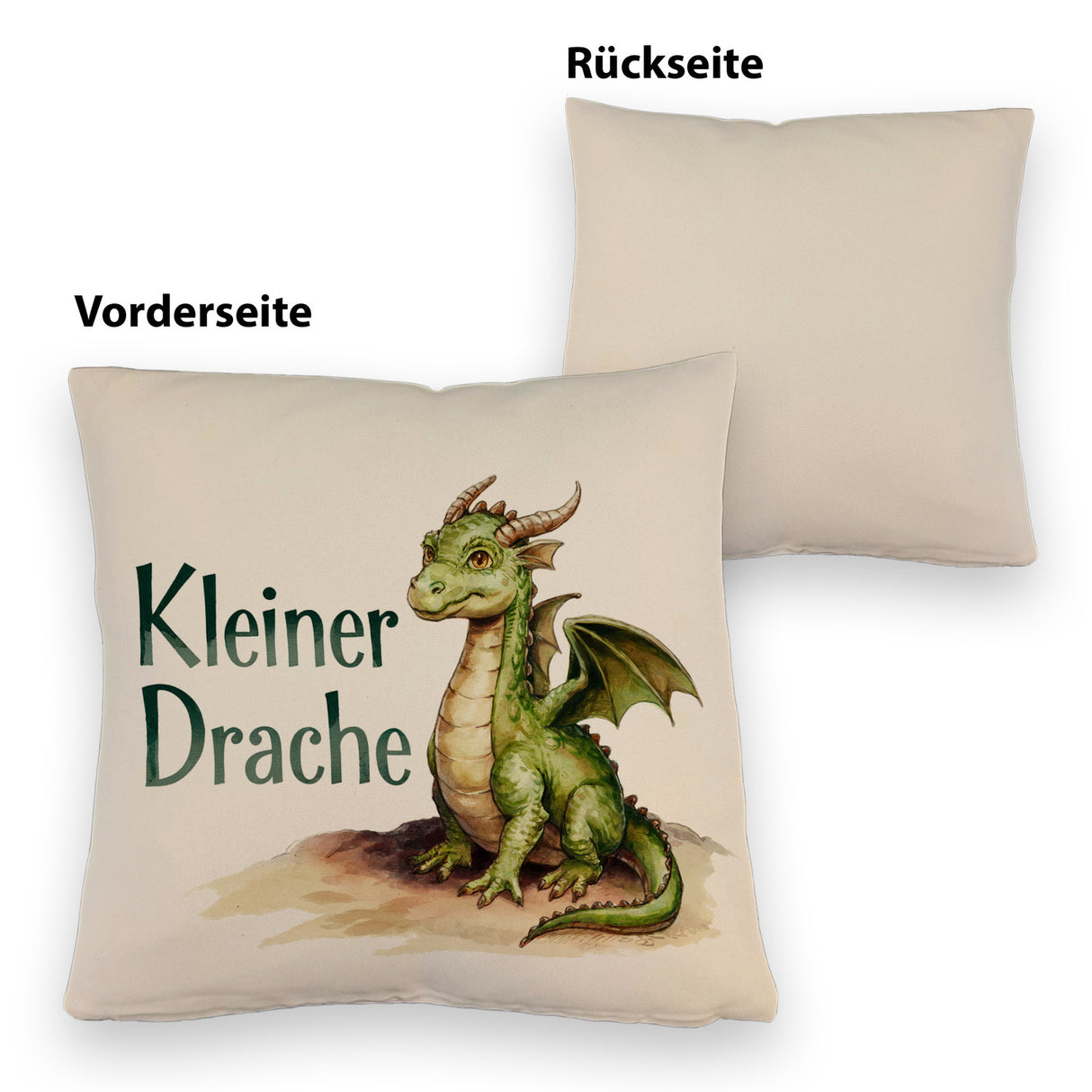 niedlicher grüner kleiner Drache Kissen