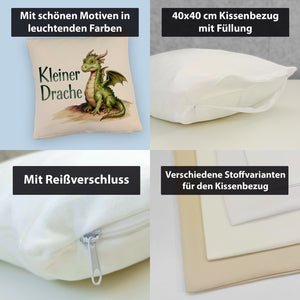 niedlicher grüner kleiner Drache Kissen