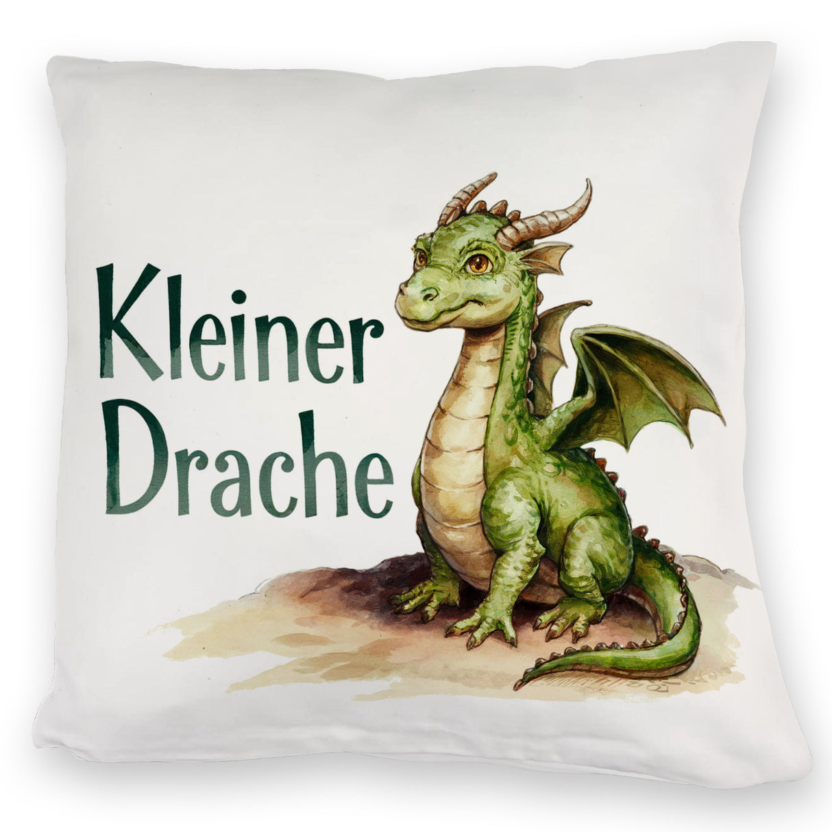 niedlicher grüner kleiner Drache Kissen