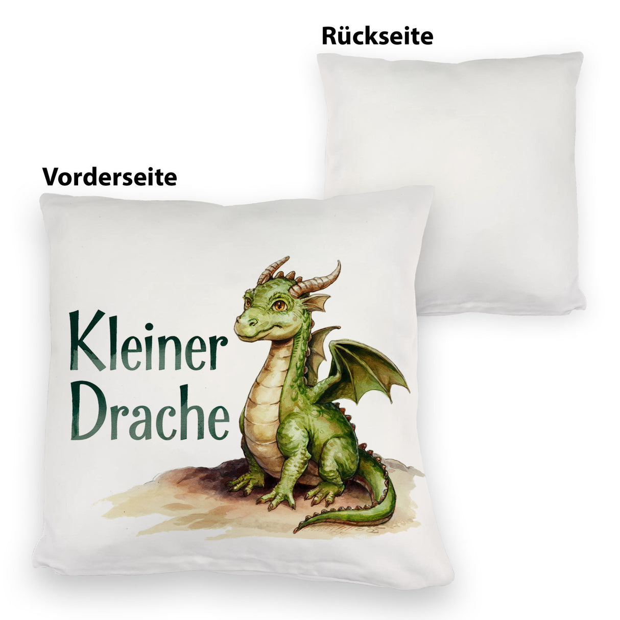 niedlicher grüner kleiner Drache Kissen