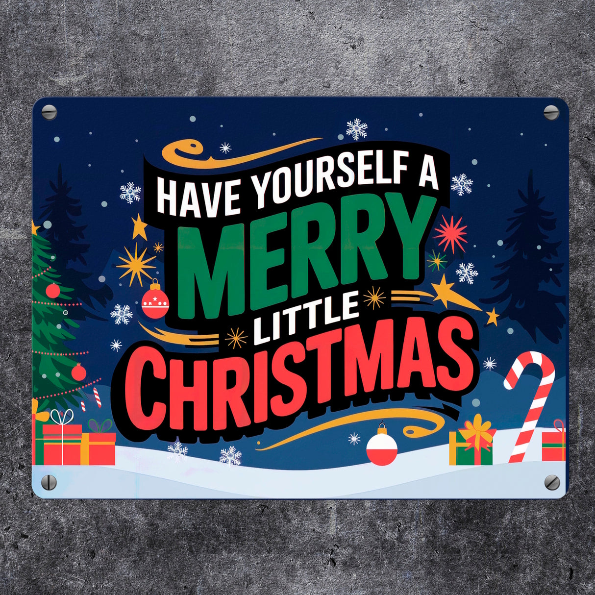 HAVE YOURSELF A MERRY LITTLE CHRISTMAS Metallschild in 15x20 cm