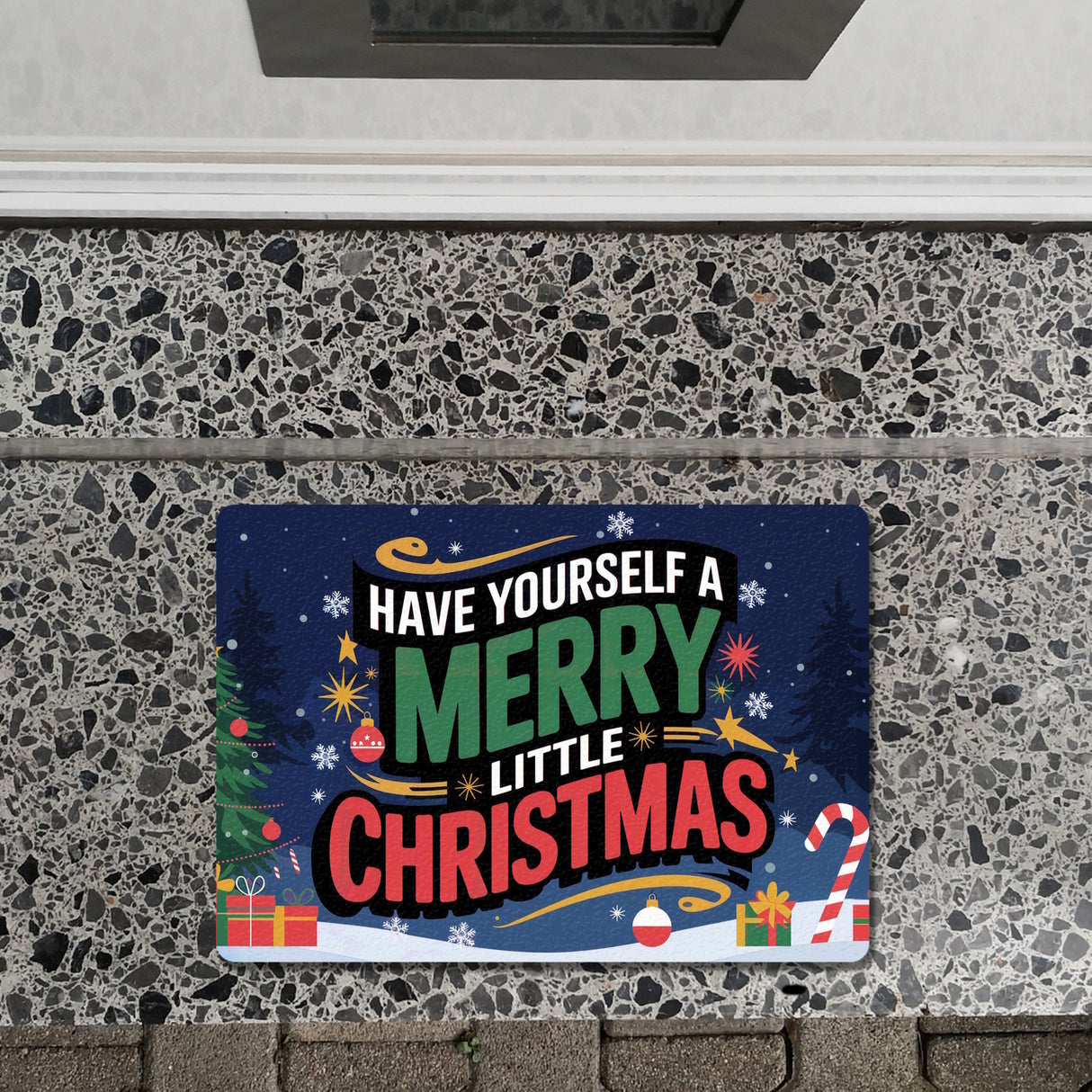 HAVE YOURSELF A MERRY LITTLE CHRISTMAS Fußmatte in 35x50 cm ohne Rand