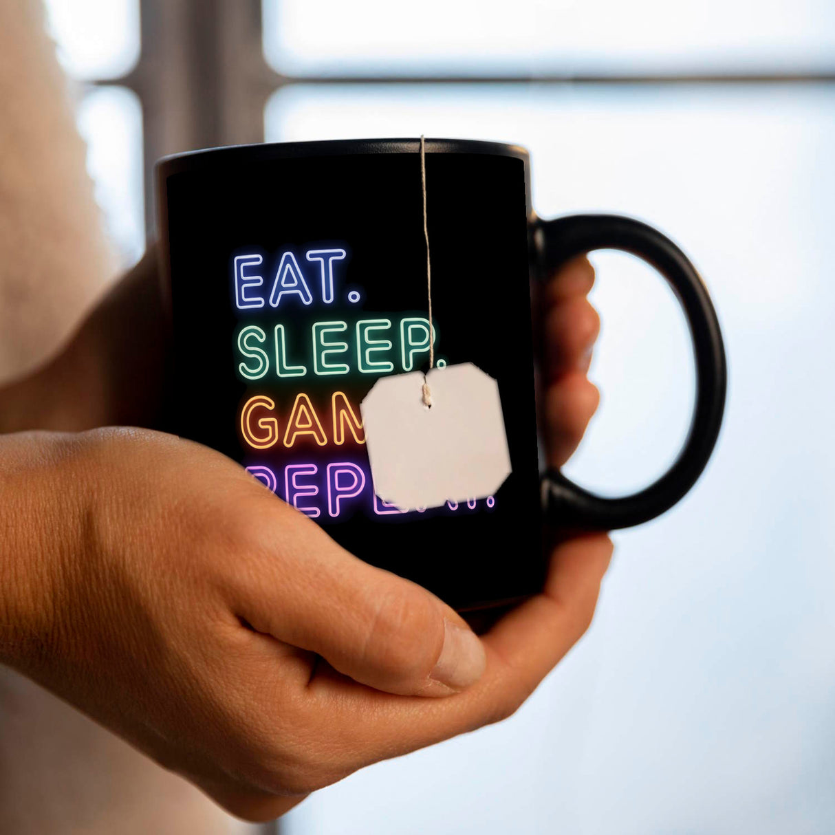 EAT SLEEP GAME REPEAT Tasse für Zocker und Gamer