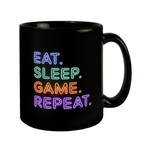 EAT SLEEP GAME REPEAT Tasse für Zocker und Gamer