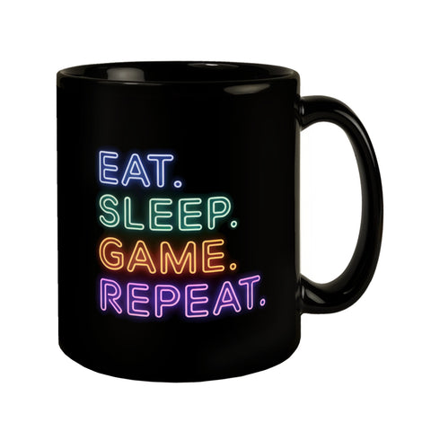 EAT SLEEP GAME REPEAT Tasse für Zocker und Gamer