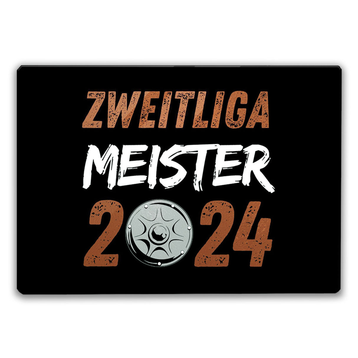 St. Pauli Meisterschale Schneidebrett aus Glas mit Spruch Zweitliga Meister 2024