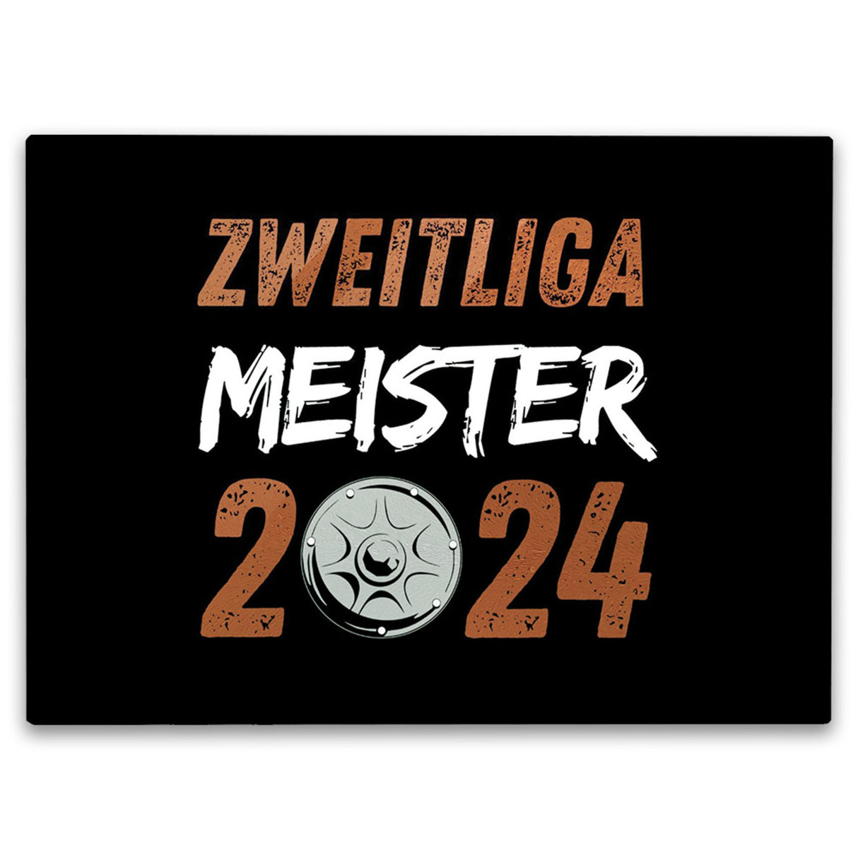 St. Pauli Meisterschale Schneidebrett aus Glas mit Spruch Zweitliga Meister 2024