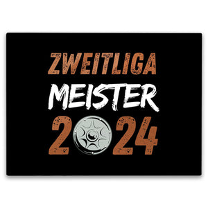 St. Pauli Meisterschale Schneidebrett aus Glas mit Spruch Zweitliga Meister 2024