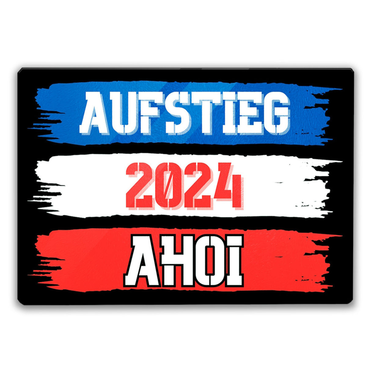 Kiel Aufstieg 2024 Schneidebrett aus Glas Glas mit Spruch Ahoi