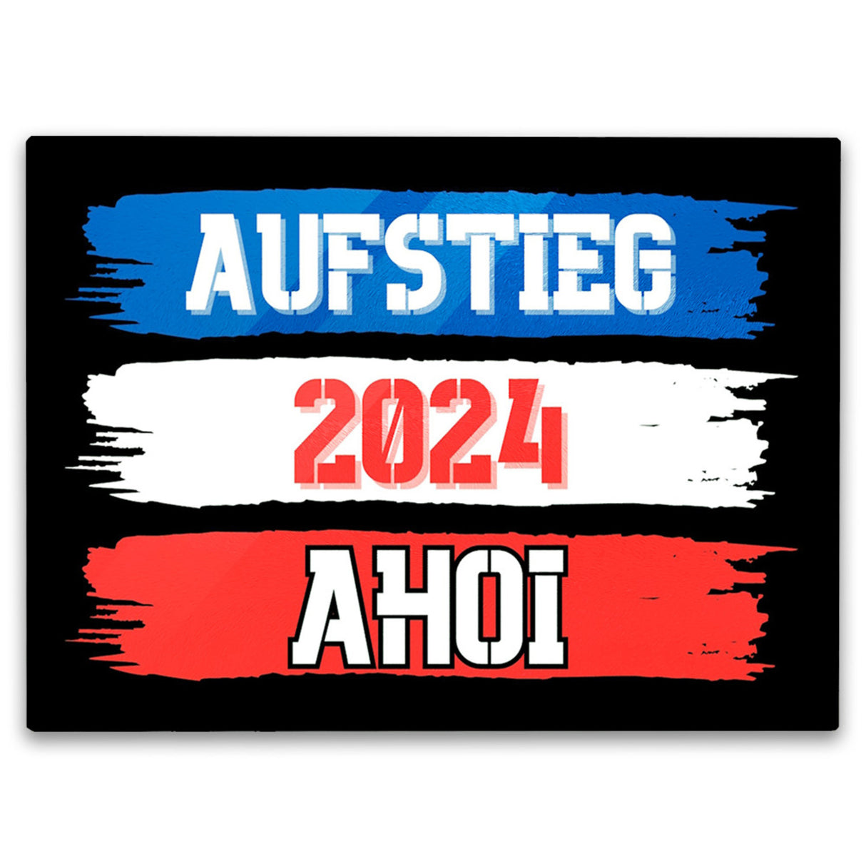 Kiel Aufstieg 2024 Schneidebrett aus Glas Glas mit Spruch Ahoi