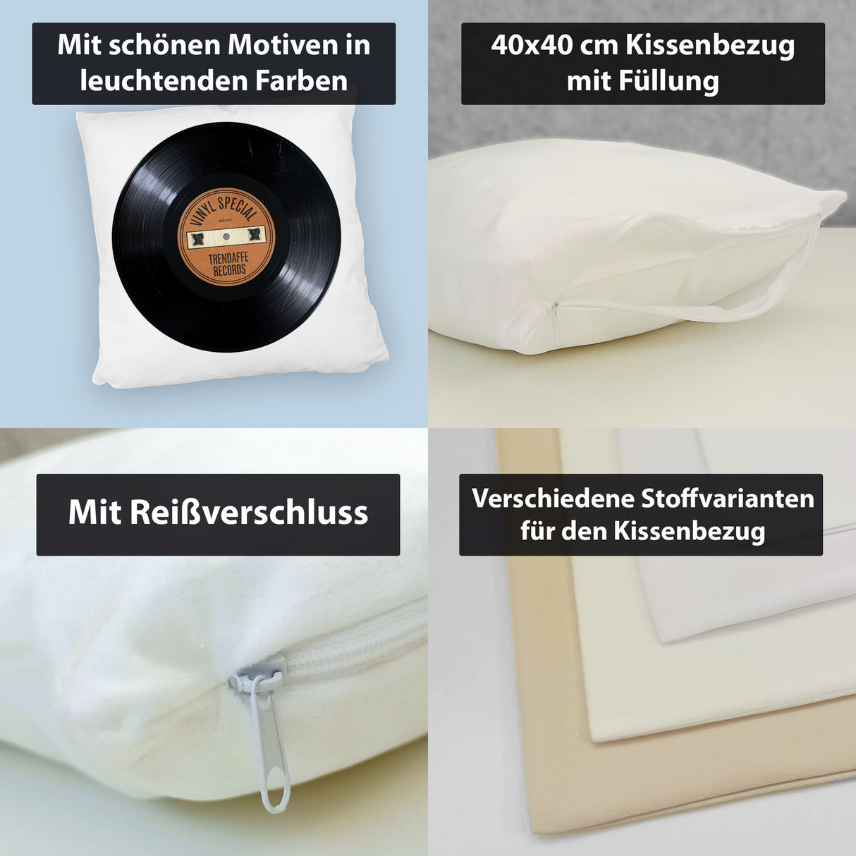 Schallplatten Vinyl Special Kissen