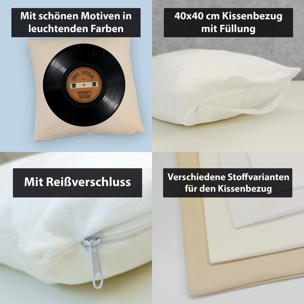 Schallplatten Vinyl Special Kissen